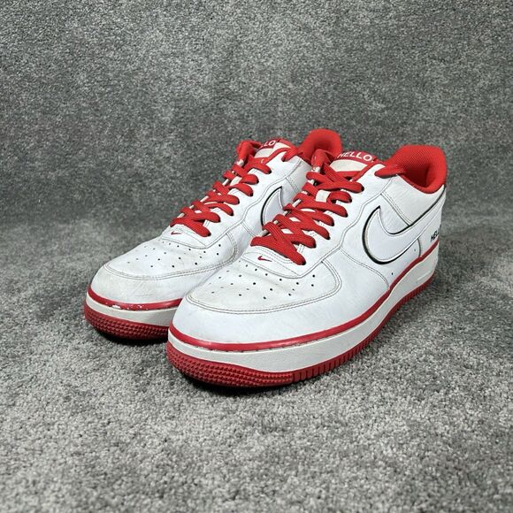 Nike Urbanstar x Air Force 1 ’07 LX HELLO Mens Size 12 White Red Athletic Shoes main image 10